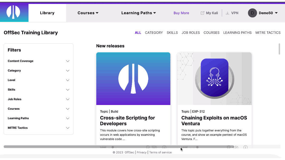 Getting started with Essential Learning Paths Offensive Security