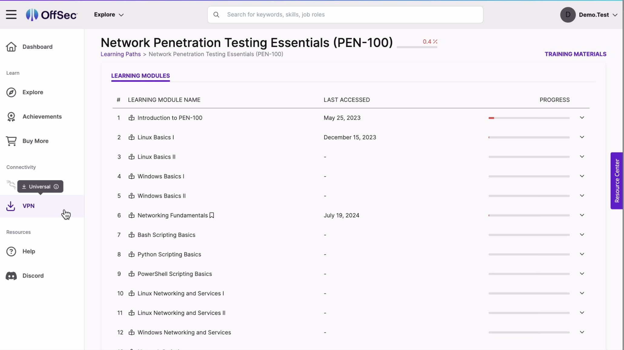Getting started with Essential Learning Paths – OffSec Support Portal