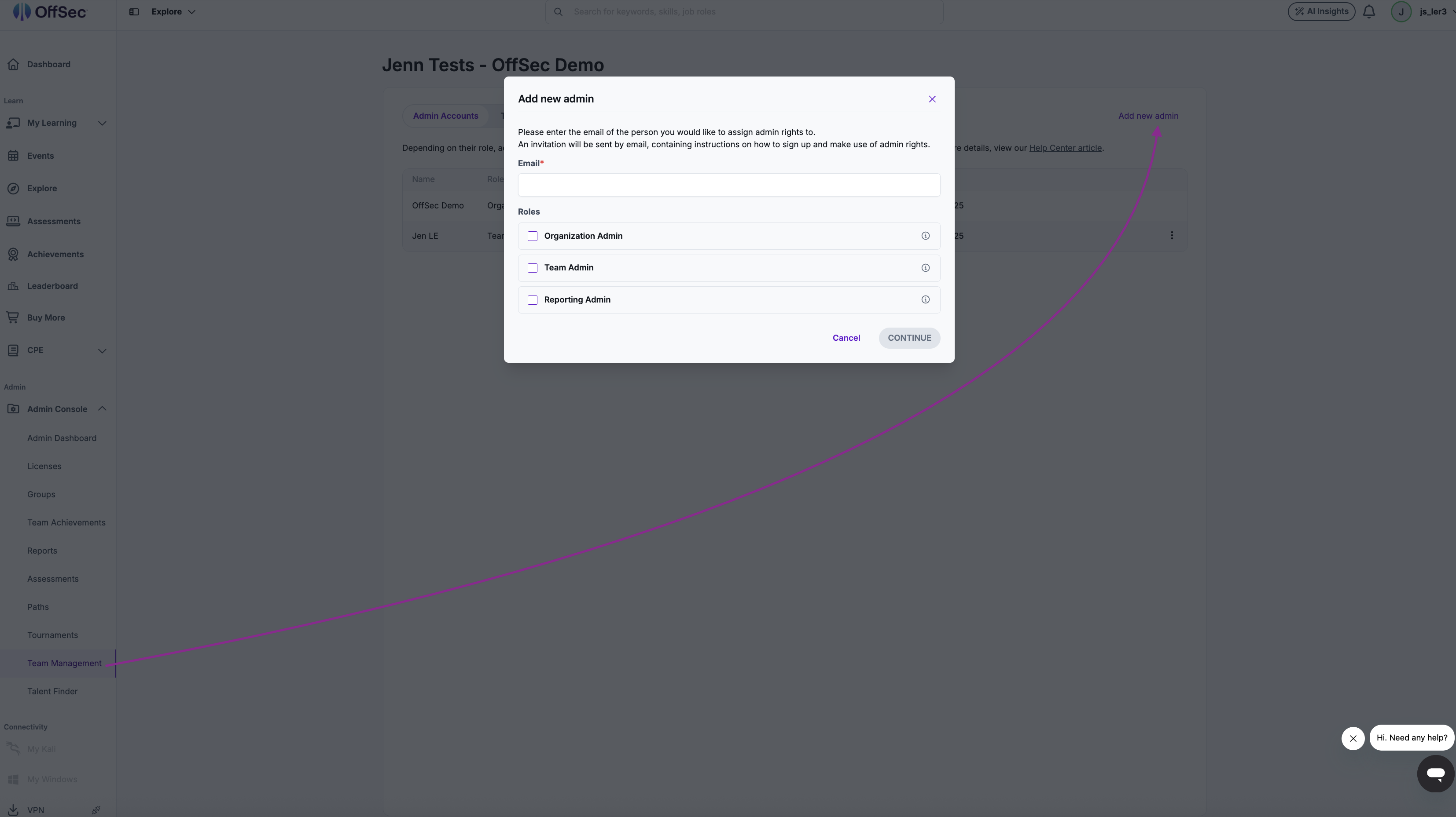 Adding a new Admin.png